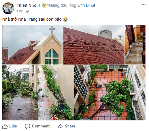 Bão số 12 tiến vào Nam Trung bộ