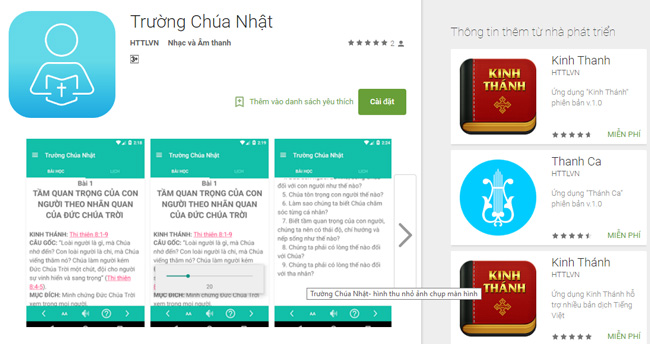 Ra Mắt Ứng Dụng TRƯỜNG CHÚA NHẬT