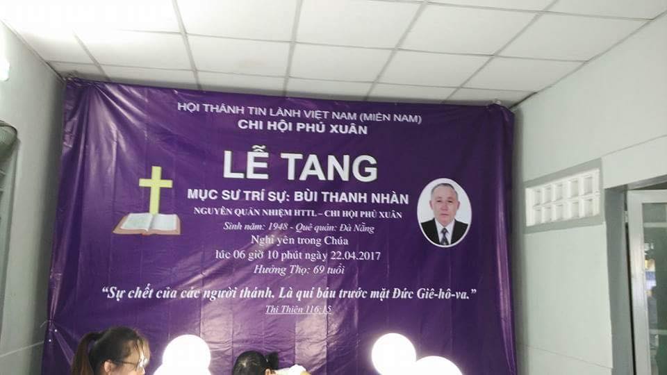 Mục sư Bùi Thanh Nhàn về nước Chúa