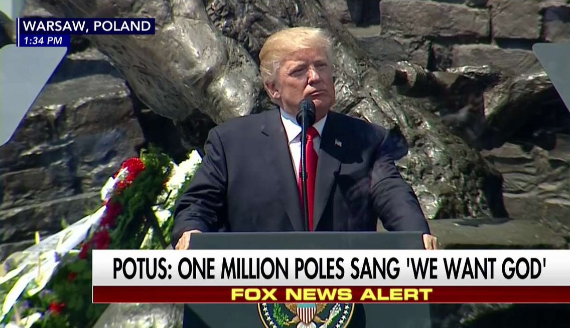 Tổng thống Trump: “Chúng ta muốn Chúa!”